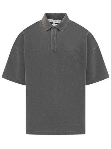 Anchor Embroidery Polo Shirt Dark Grey - JW ANDERSON - BALAAN 1