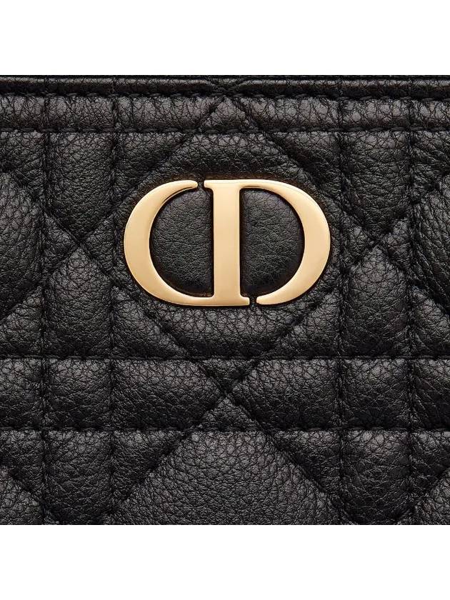 Caro Daily Supple Cannage Calfskin Large Pouch Bag Black - DIOR - BALAAN 5