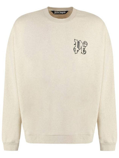 Monogram Logo Sweatshirt Natural - PALM ANGELS - BALAAN 2