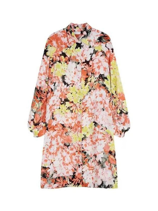 Women s Flower Print Shirt Dress Orange - DRIES VAN NOTEN - BALAAN 1