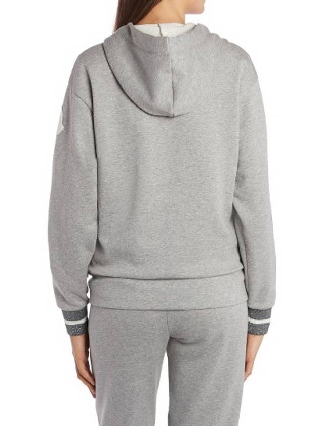 Women's Logo Patch Hooded Zip-Up Gray - MONCLER - BALAAN 8