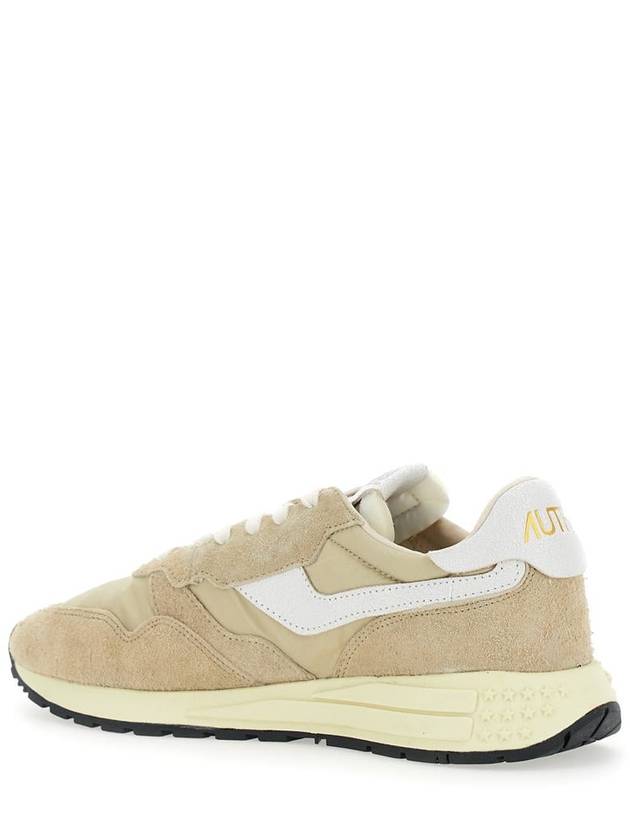 'Reel Wind' Beige Low Top Sneakers With Logo Detail In Suede Man - AUTRY - BALAAN 3