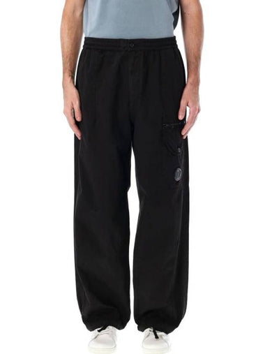 Microreps Boxy Cargo Lens Straight Pants Black - CP COMPANY - BALAAN 1