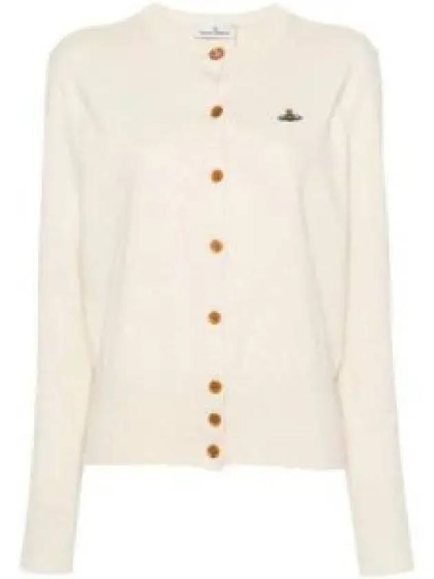 Logo Patch Cardigan Off White - VIVIENNE WESTWOOD - BALAAN 2