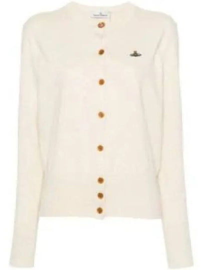 Logo Patch Cardigan Off White - VIVIENNE WESTWOOD - BALAAN 2