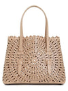 Mina 25 Circle Punching Mini Tote Bag Salmon - ALAIA - BALAAN 5