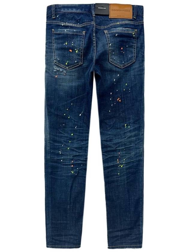 Jennifer Destroy Straight Jeans Navy - DSQUARED2 - BALAAN 3