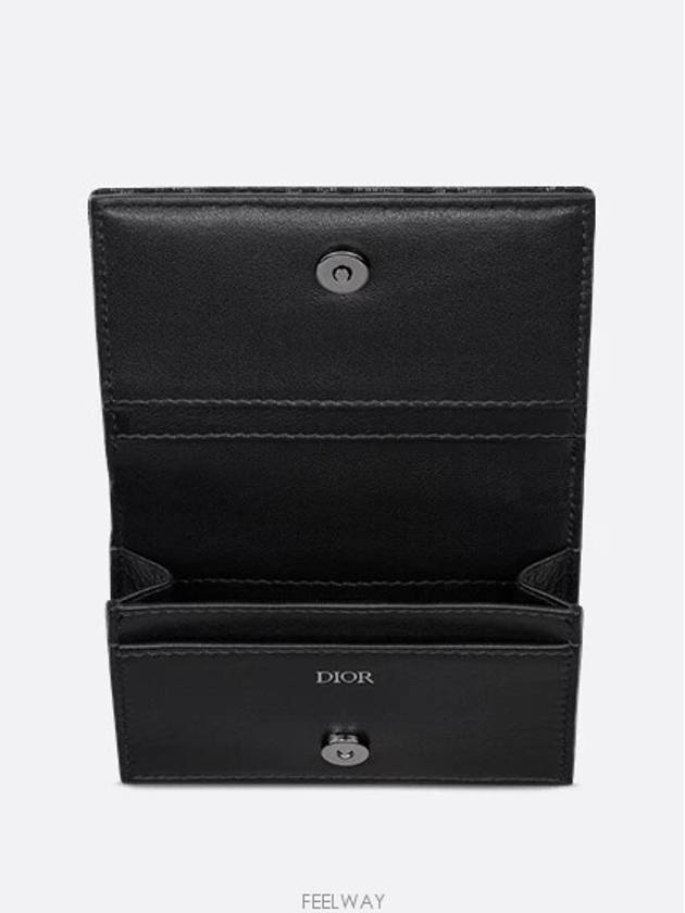 Business Card Wallet Black Dior Oblique Jacquard - DIOR - BALAAN 3