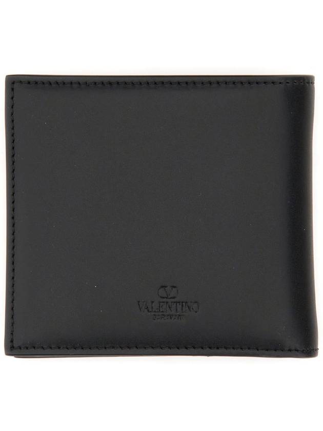 VLTN Calfskin Half Wallet Black - VALENTINO - BALAAN 3