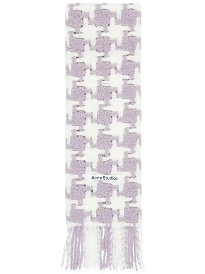 Hound Check Muffler Lilac White - ACNE STUDIOS - BALAAN 2