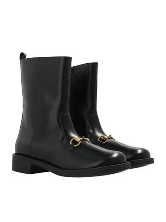 Horsebit Ankle Walker Boots Black - GUCCI - BALAAN 1