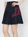 Women's Naomi NAOMI Pleated Skirt Navy - J.LINDEBERG - BALAAN 2