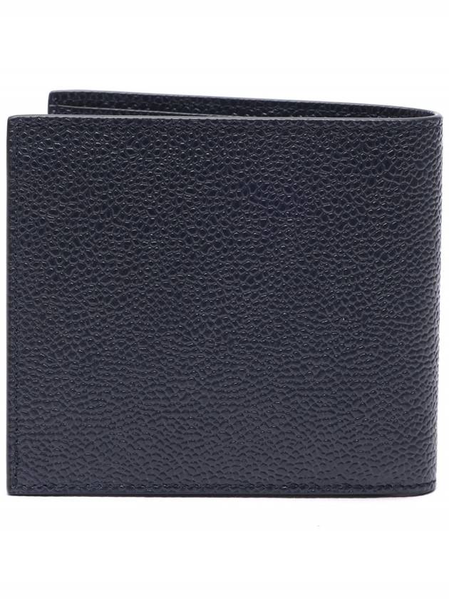 Anchor Print Leather Half Wallet Navy - THOM BROWNE - BALAAN 5