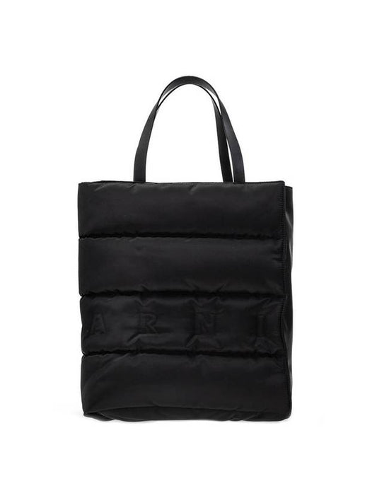 Padded Shopper Tote Bag Black - MARNI - BALAAN.