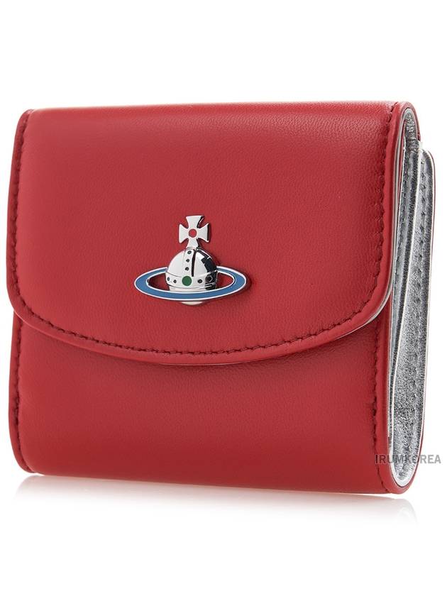 ORB Logo Small Half Wallet Red - VIVIENNE WESTWOOD - BALAAN 3