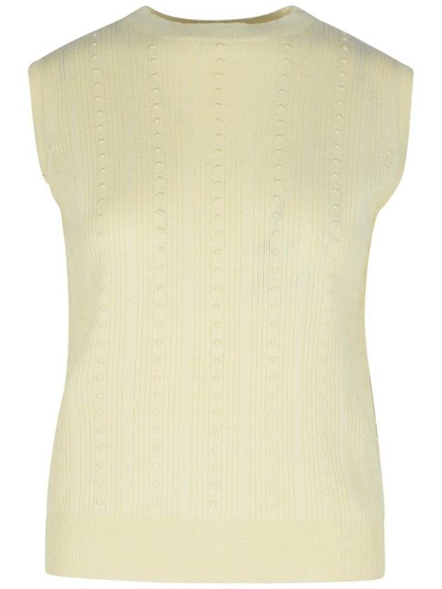 Fabiana Filippi Cream Wool Blend Vest - FABIANA FILIPPI - BALAAN 1