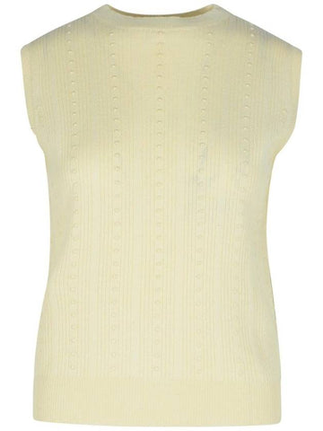 Fabiana Filippi Cream Wool Blend Vest - FABIANA FILIPPI - BALAAN 1