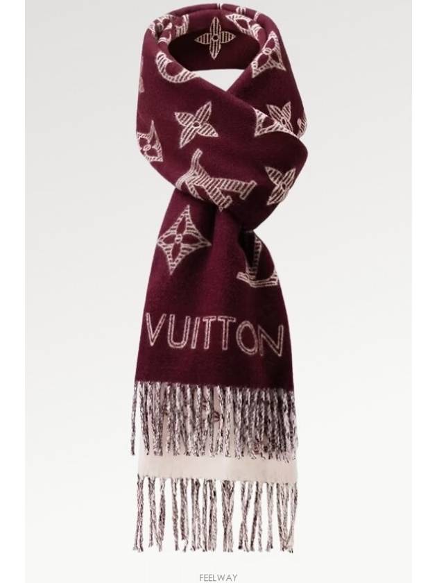 Monogram Shadow Scarf Bordeaux - LOUIS VUITTON - BALAAN 3