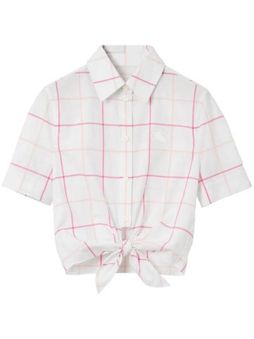 Check Crop Shirt 8071791 - BURBERRY - BALAAN 1