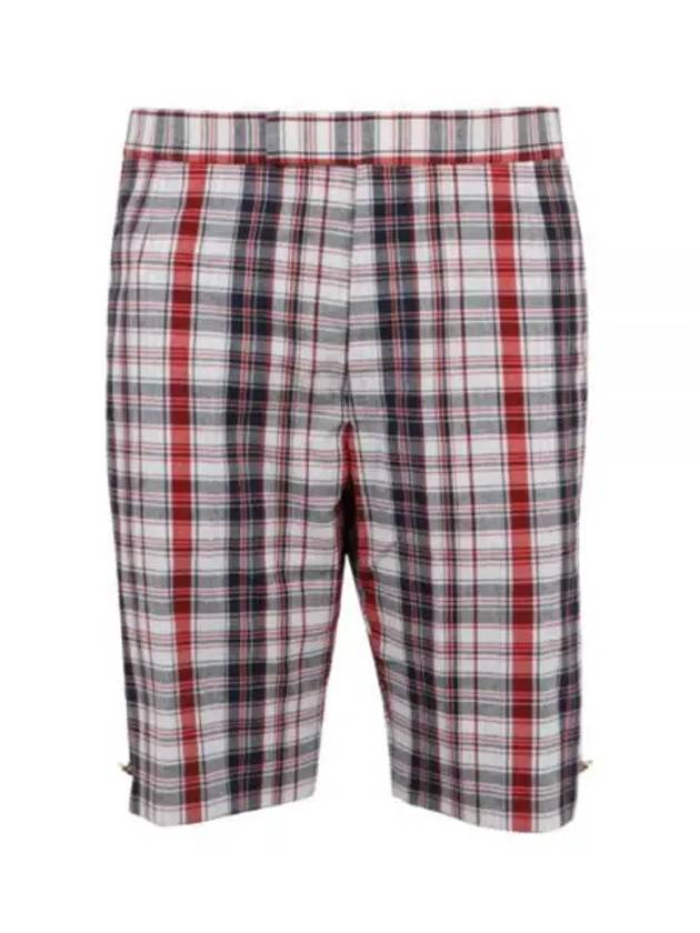 Multicolor Striped Plaid Classic Backstrap Shorts - THOM BROWNE - BALAAN 2