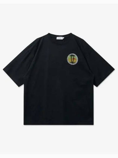 Twin palm short sleeve t shirt black RHSS23TT39837610 - RHUDE - BALAAN 1