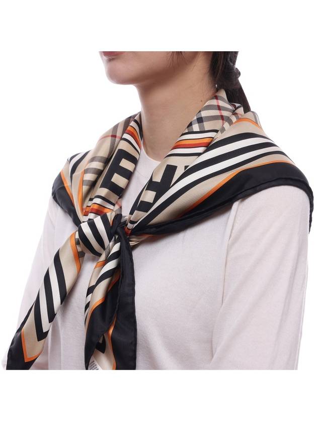 Montage Print Silk Square Scarf Archive Beige - BURBERRY - BALAAN 5