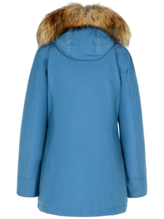 Woolrich 'Artic' Light Blue Cotton Blend Parka - WOOLRICH - BALAAN 3