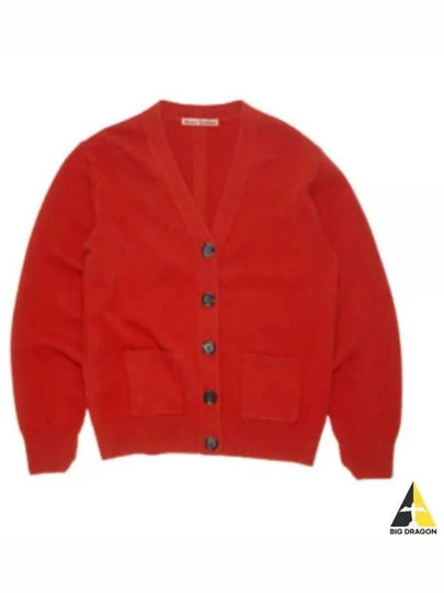 Wool Blend Cardigan Red - ACNE STUDIOS - BALAAN 2