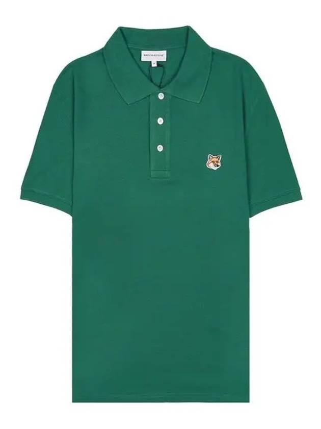 Fox Head Patch Cotton Polo Shirt Green - MAISON KITSUNE - BALAAN 2