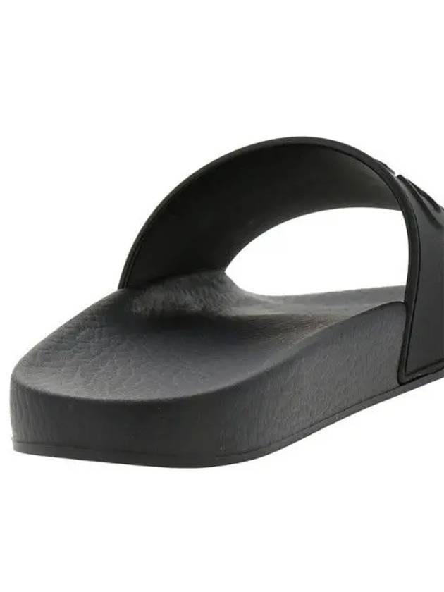 Embossing Logo Rubber Slippers Black - GUCCI - BALAAN 4