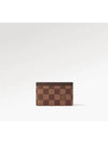 Damier Eben Single Card Wallet Brown - LOUIS VUITTON - BALAAN 2