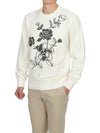 Men's Flower Long Sleeve T-Shirt White - GOLDEN GOOSE - BALAAN 5