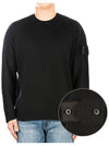 Shadow Project Crewneck Light Cotton Knit Top Black - STONE ISLAND - BALAAN 2