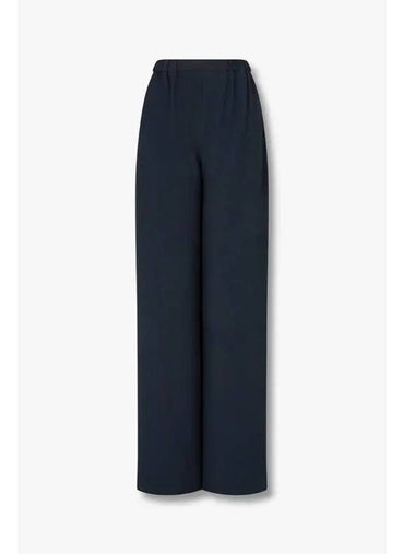 Women s Wide Wrinkle Banding Pants Navy - EMPORIO ARMANI - BALAAN 1