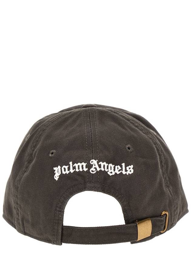 Embroidered Monogram Base Ball Cap Brown - PALM ANGELS - BALAAN 4