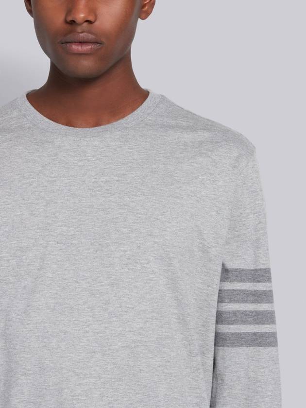 4 Bar Armband Tonal Long Sleeve T-Shirt Grey - THOM BROWNE - BALAAN 6