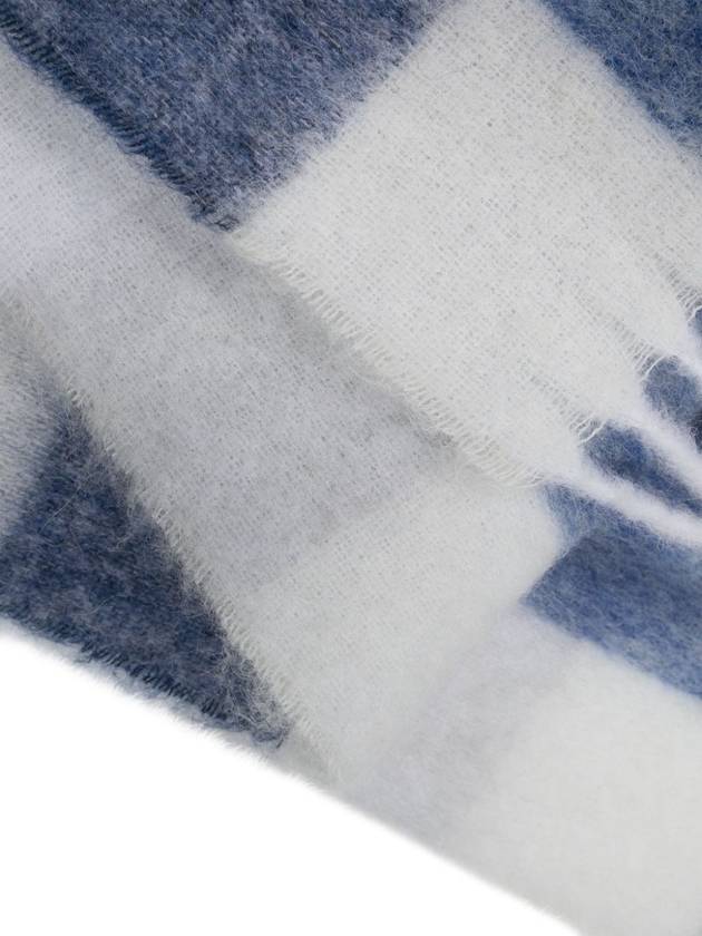 Check Mohair Muffler Royal Blue - ACNE STUDIOS - BALAAN 4