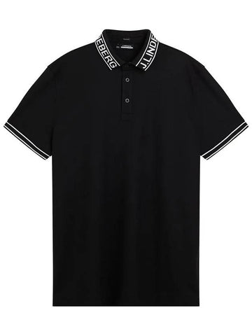 Men s T Shirt Austin Polo Golf Wear Black - J.LINDEBERG - BALAAN 1