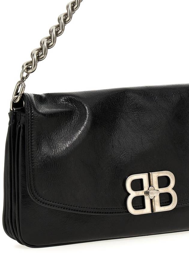 Women's BB Soft Large Flap Shoulder Bag Black - BALENCIAGA - BALAAN 4