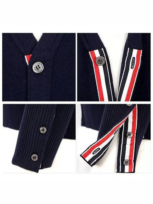 Unisex short cashmere cardigan MKCS01A 00011 - THOM BROWNE - BALAAN 2