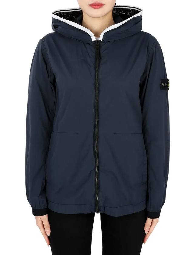 Kids Wappen Patch Zip-Up Hoodie Navy - STONE ISLAND - BALAAN 4