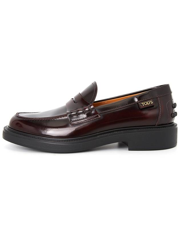 Logo Detail Leather Loafer Black - TOD'S - BALAAN 4