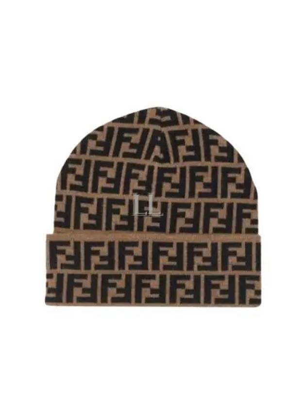 Wool Beanie Brown - FENDI - BALAAN 2