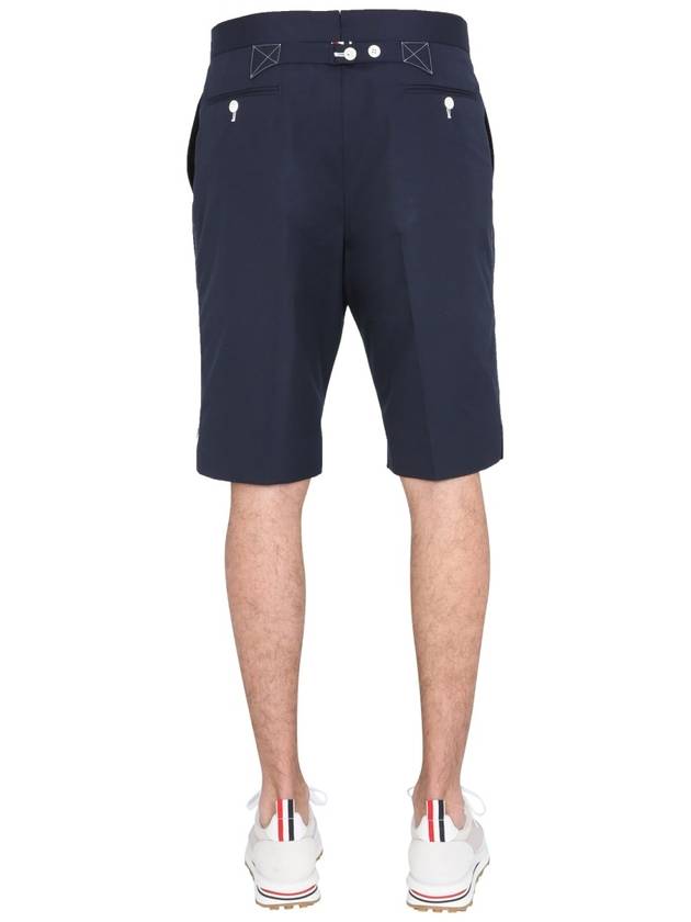 Men's Stitched Chino Shorts Navy - THOM BROWNE - BALAAN 5