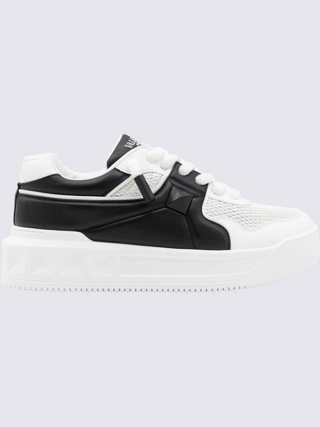 One Stud XL Low Top Sneakers Black White - VALENTINO - BALAAN 3