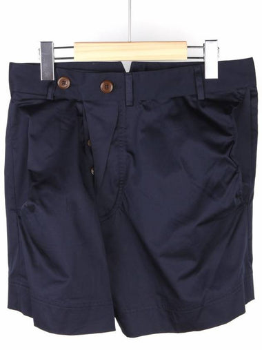 Unbalanced half pants navy S25MU0022 - VIVIENNE WESTWOOD - BALAAN 1