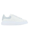 Blue Tab Leather Oversole Low Top Sneakers White - ALEXANDER MCQUEEN - BALAAN 1