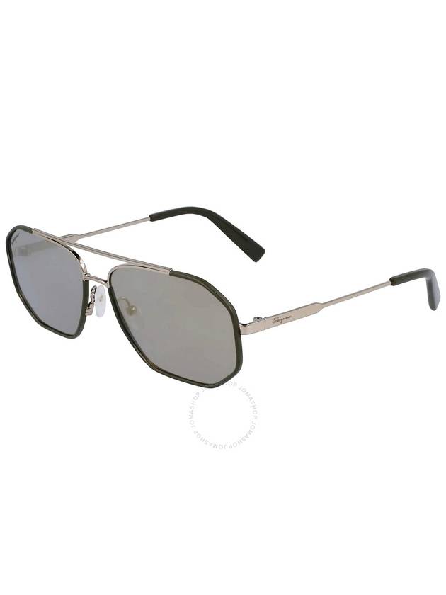 Aviator Metal Sunglasses Black - SALVATORE FERRAGAMO - BALAAN 2