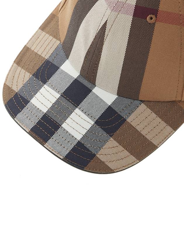 Logo Check Cotton Ball Cap Birch Brown - BURBERRY - BALAAN 8