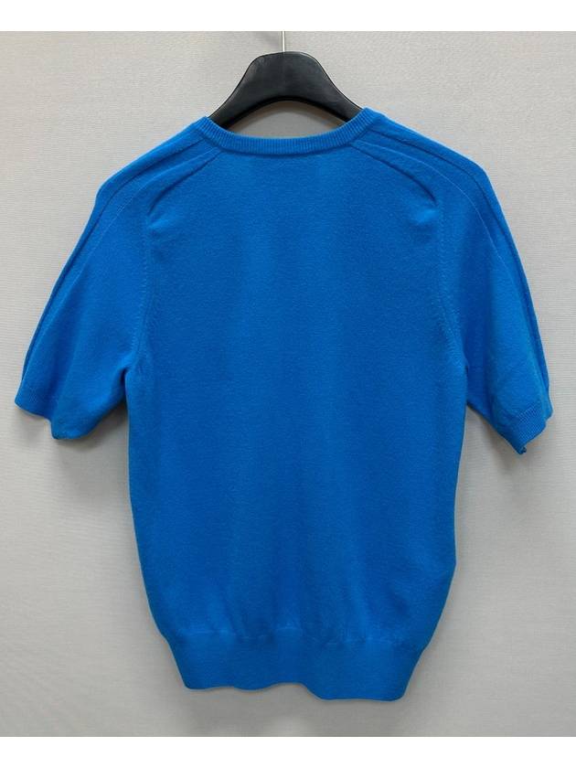 Adidas Trefoil logo V neck wool knit short sleeves - GUCCI - BALAAN 4